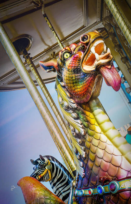 Merry Go Round Art Print featuring the photograph Merry Dragon by TK Goforth