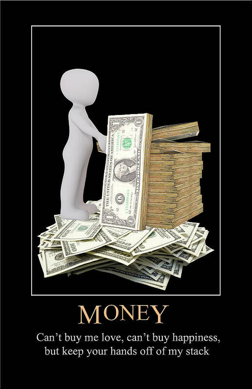 Money Art Print featuring the digital art Money by John Haldane