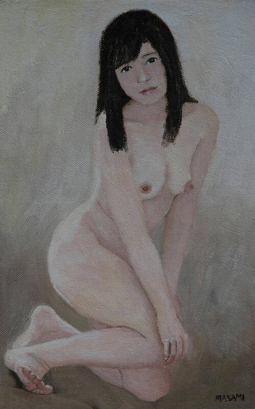 Nude Art Print featuring the painting New Hope by Masami IIDA