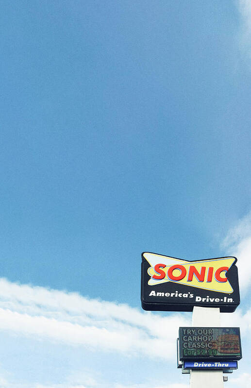 America's Art Print featuring the photograph Sonic Americas Drive In Grainy by Bert Peake