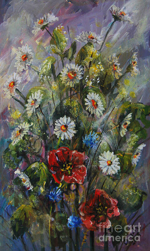 Spring Bouquet Art Print featuring the painting Spring Bouquet by Dariusz Orszulik