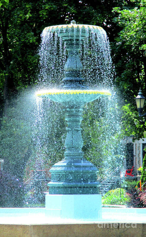 Montreal Art Print featuring the photograph St Louis Square Fountain by Randall Weidner