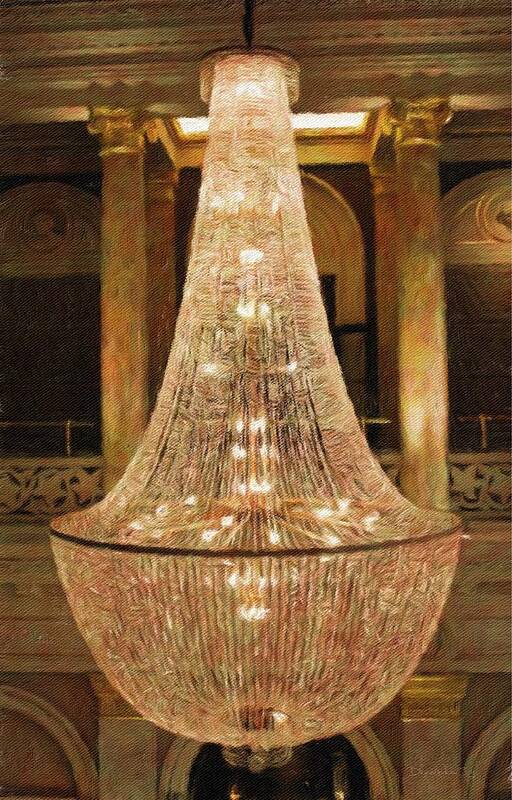 Chandelier The Grosvenor Hotel Buckingham Palace Victoria London Uk England Britain Lobby Art Print featuring the photograph The Chandelier Too by Diane Lindon Coy