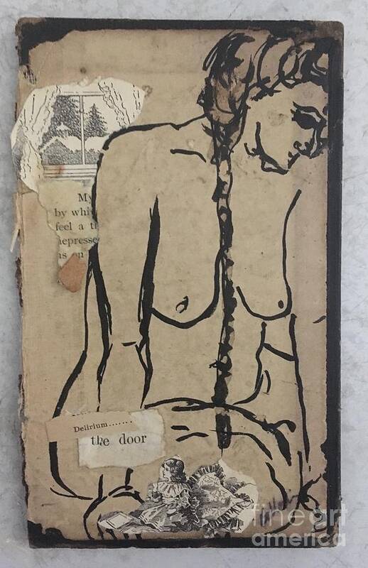 Collage Art Print featuring the drawing The Door by M Bellavia