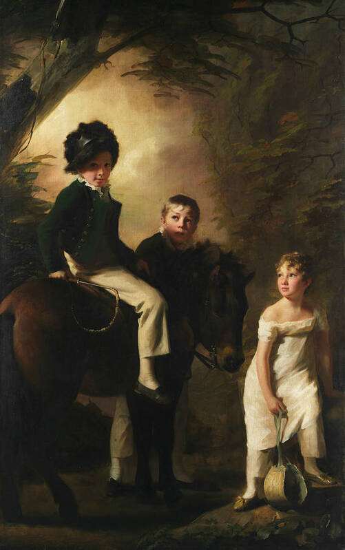 Scottish Art Art Print featuring the painting The Drummond Children by Henry Raeburn