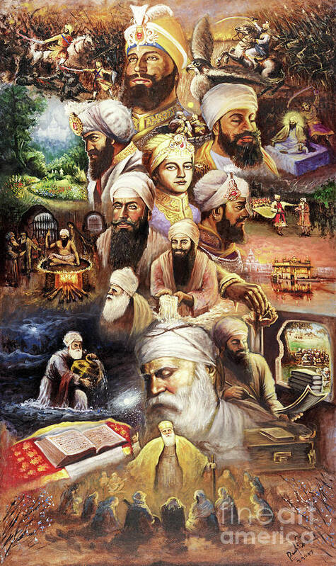 Sikhism Art Print featuring the painting The Path by Art of Raman