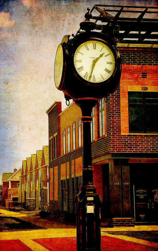 Time Art Print featuring the photograph the Town Clock by Milena Ilieva