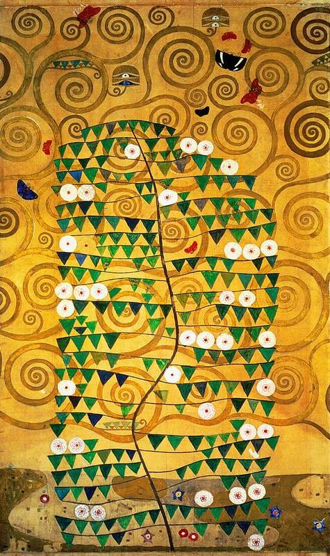 Gustav Klimt Art Print featuring the painting Tree of Life Stoclet Frieze by Gustav Klimt