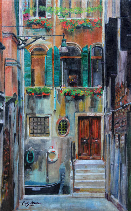 Venice Art Print featuring the painting Venetian Colors by Emily Olson