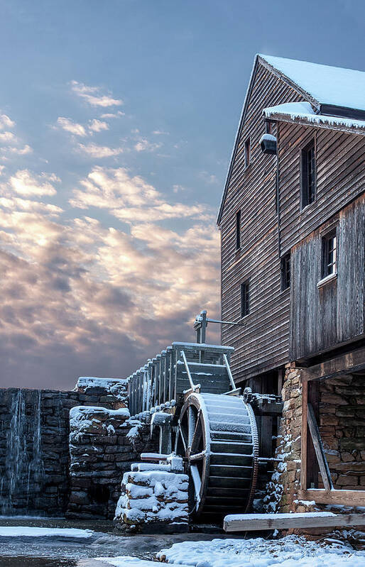 North Carolina Art Print featuring the photograph Yates Mill. Winter Sunset by Paul Malcolm