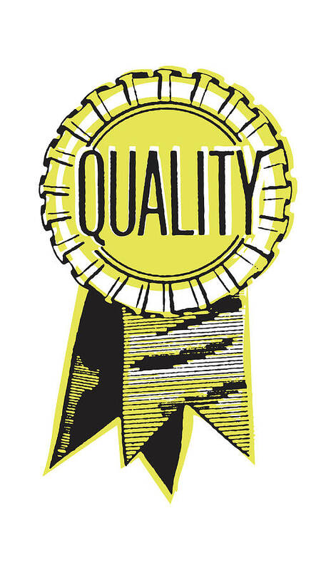 Accomplish Art Print featuring the drawing Quality Award Ribbon #1 by CSA Images