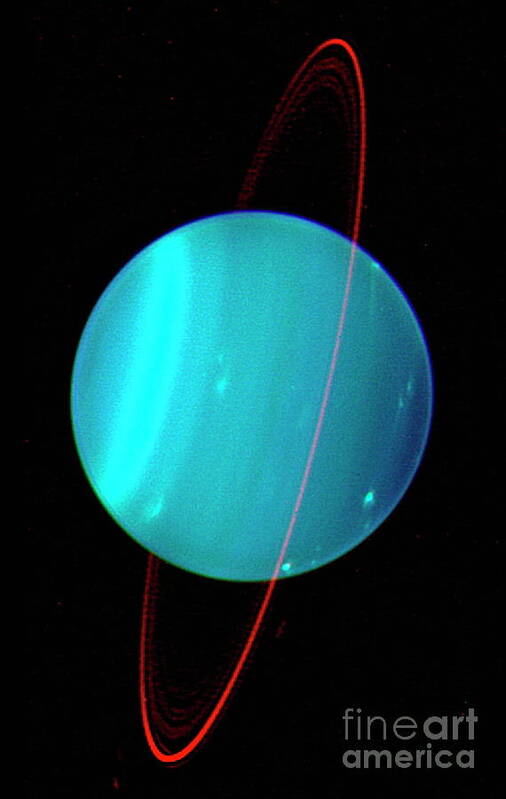 Gas Giant Art Print featuring the photograph Uranus #1 by California Association For Research In Astronomy/science Photo Library