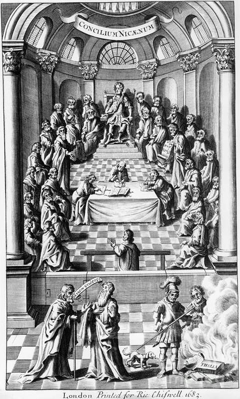 Problems Art Print featuring the photograph 17th-century Engraving Of The Council by Bettmann