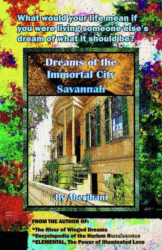 Book Cover Art Art Print featuring the mixed media Collectible Dreaming Savannah Book Poster by Aberjhani
