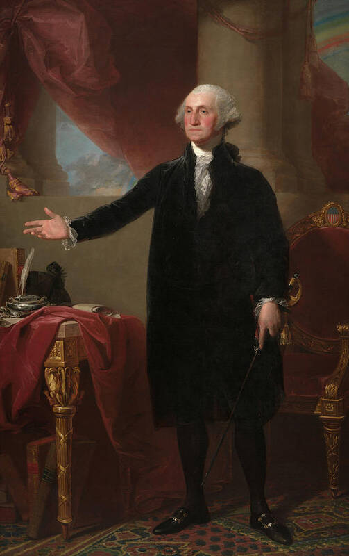 Gilbert Stuart Art Print featuring the painting George Washington, Lansdowne Portrait, 1796 by Gilbert Stuart