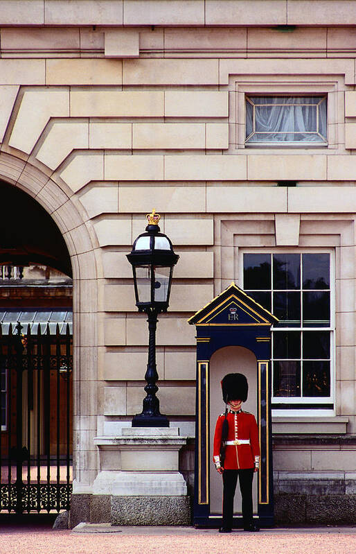One Man Only Art Print featuring the photograph Guard At Buckingham Palace, London by Richard I'anson