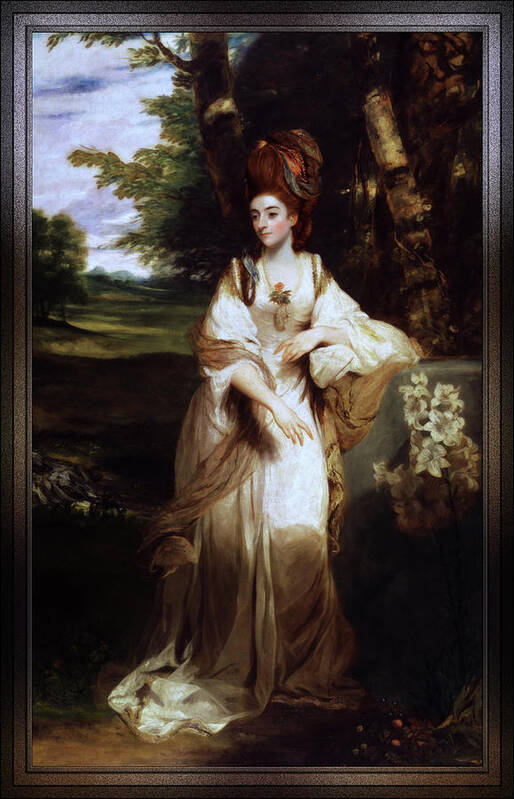 Lady Bampfylde Art Print featuring the painting Lady Bampfylde by Joshua Reynolds by Rolando Burbon