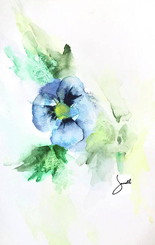 Pansy Art Print featuring the mixed media Pansy by Janelle Nichol