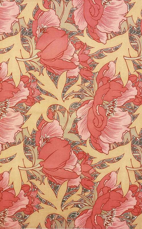 William Morris Art Print featuring the painting Poppies by William Morris