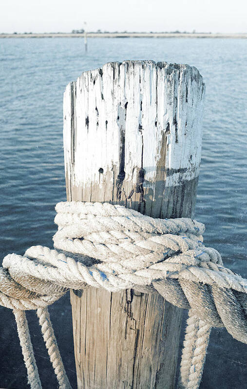 Rope Art Print featuring the photograph Rope On Pole I by Susan Bryant