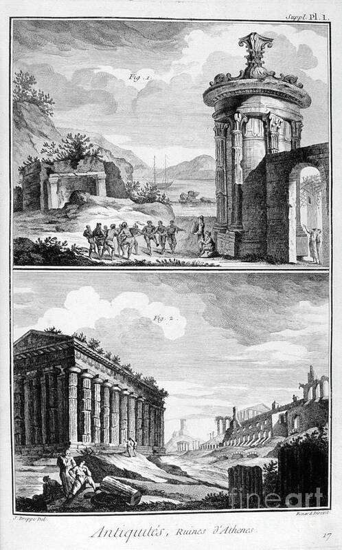 Engraving Art Print featuring the drawing Ruins Of Athens, 1751-1777. Artist by Print Collector