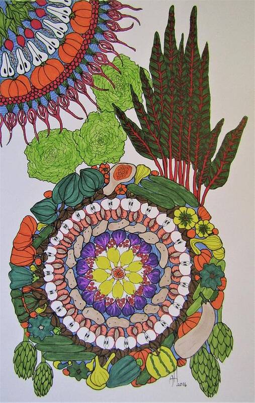 Seasons Art Print featuring the painting Seasons - Autumn by Anita Hillsley