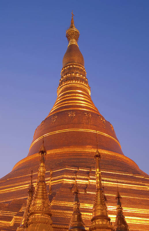 Pagoda Art Print featuring the photograph Shwedagon Pagoda Stupa by Kokkai Ng