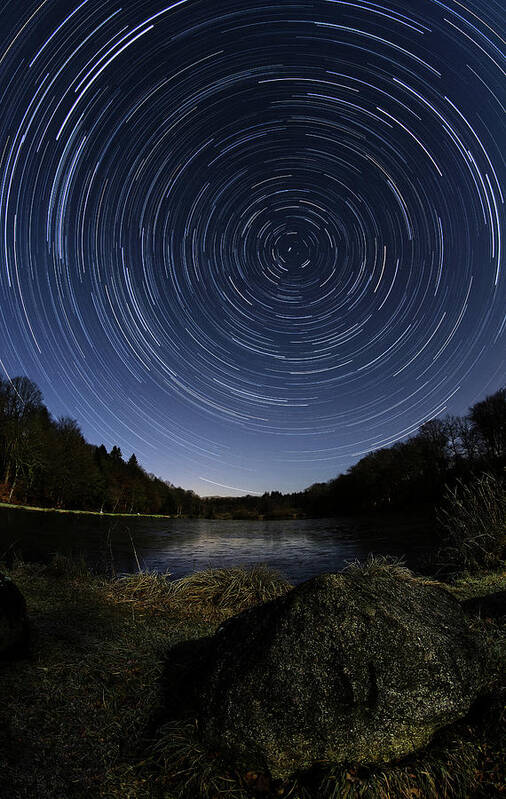 Scenics Art Print featuring the photograph Starry Rotating Night by Lazypixel / Brunner Sébastien