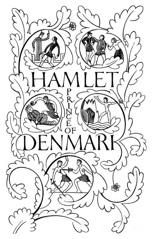 1930-1939 Art Print featuring the drawing Title Page For Hamlet, 1932. Artist by Print Collector