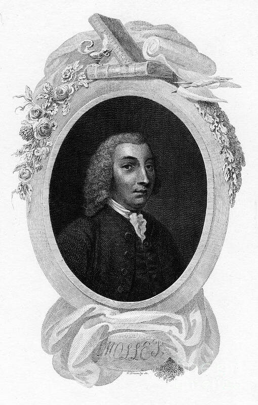 Engraving Art Print featuring the drawing Tobias George Smollett, 18th Century by Print Collector