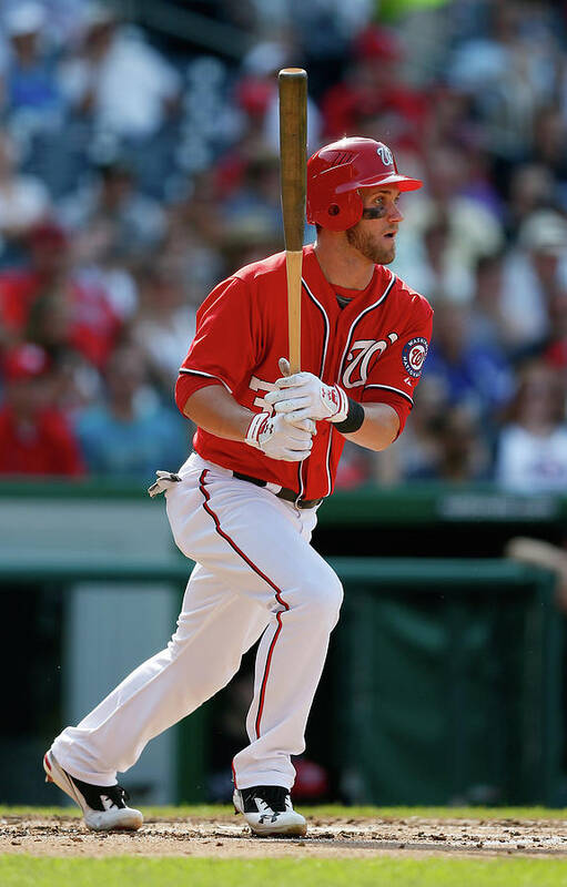 Following Art Print featuring the photograph Bryce Harper #3 by Rob Carr
