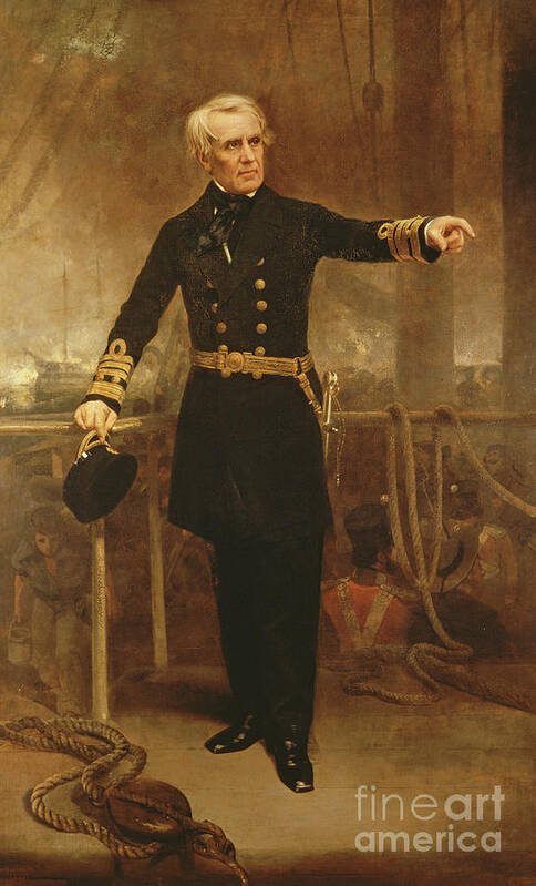 Boat Art Print featuring the painting Admiral Lord Lyons, Gcb, 1855 by Lowes Cato Dickinson