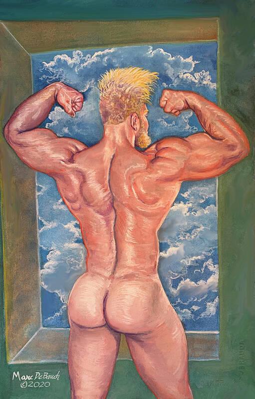Muscle Art Print featuring the painting All About The Ass by Marc DeBauch