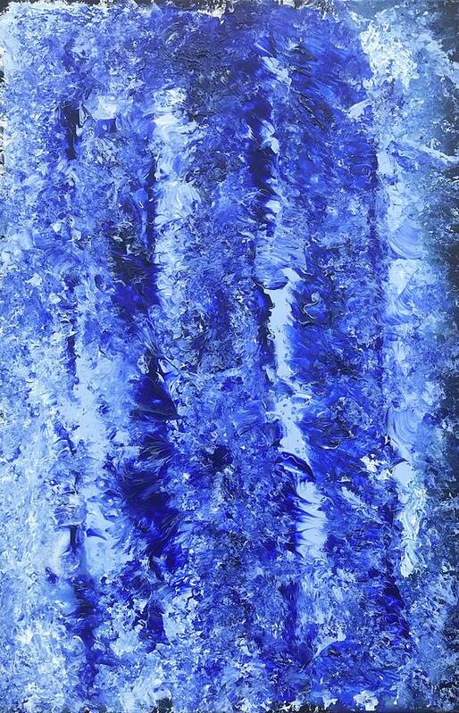 Hyacinth Paul Art Art Print featuring the painting Bleu I by Hyacinth Paul