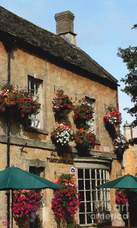 Bourton-on-the-water Art Print featuring the photograph Bourton Pub by Brian Watt