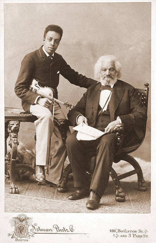 Frederick Art Print featuring the photograph Frederick Douglass and His Grandson by David Hinds