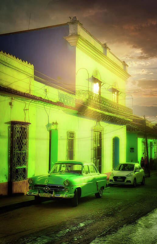 Cuba Art Print featuring the photograph Green on gold by Micah Offman