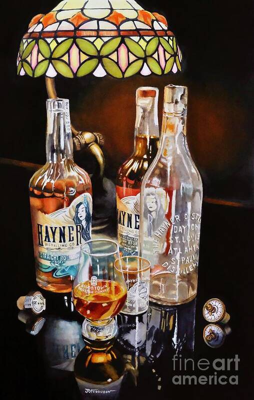 Bourbon Art Print featuring the painting Hayner Whiskey by Jeanette Ferguson