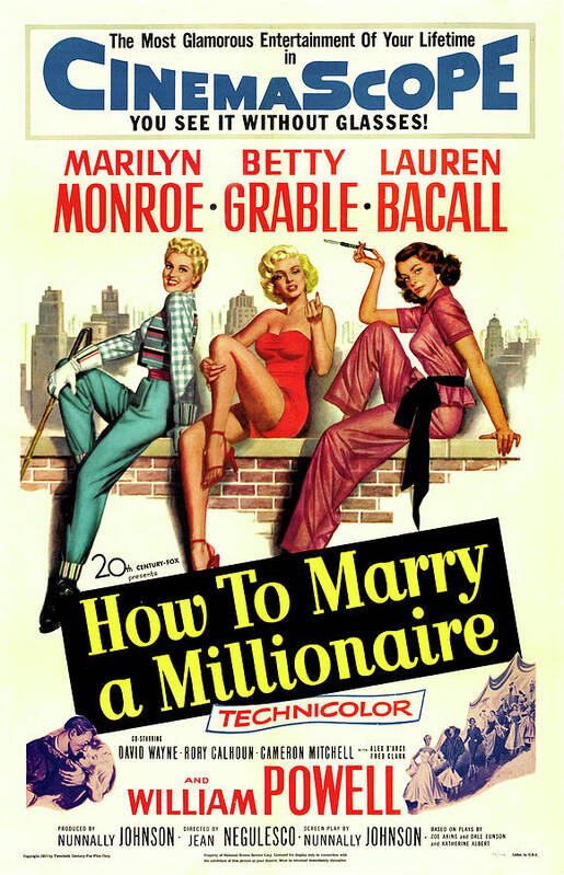 How Art Print featuring the mixed media ''How to Marry a Millionaire'' poster by Movie World Posters