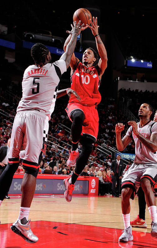 Demar Derozan Art Print featuring the photograph Montrezl Harrell and Demar Derozan by Bill Baptist