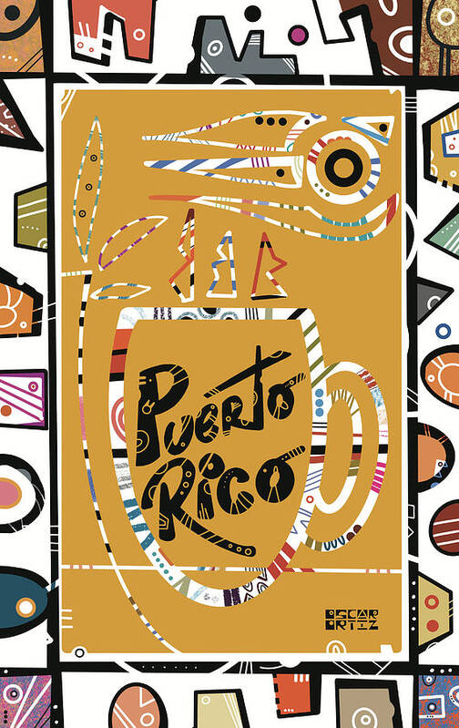 Puerto Rico Art Print featuring the painting Puerto Rico Vibrante by Oscar Ortiz