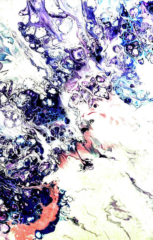 Purple Art Print featuring the painting Purple Spray by Anna Adams