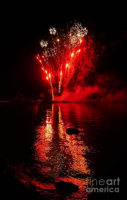 Fourth Of July Art Print featuring the photograph Red Reflections by On da Raks