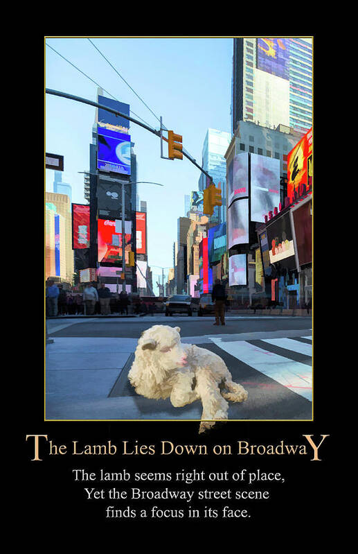 The Lamb Lies Down On Broadway Art Print featuring the digital art The Lamb Lies Down on Broadway by John Haldane