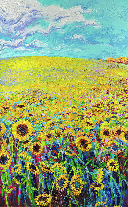 Iris Scott Art Print featuring the painting Tournesol by Iris Scott