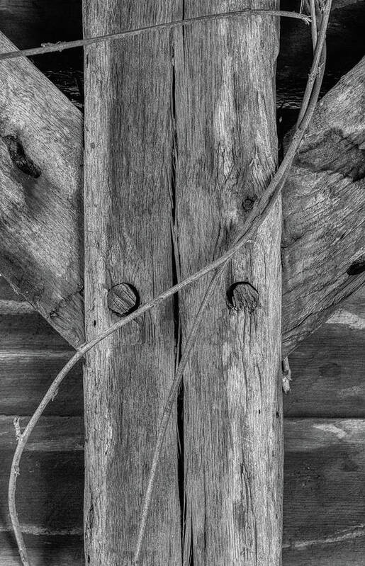 Beam Art Print featuring the photograph Weathered Barn Beams by David Letts