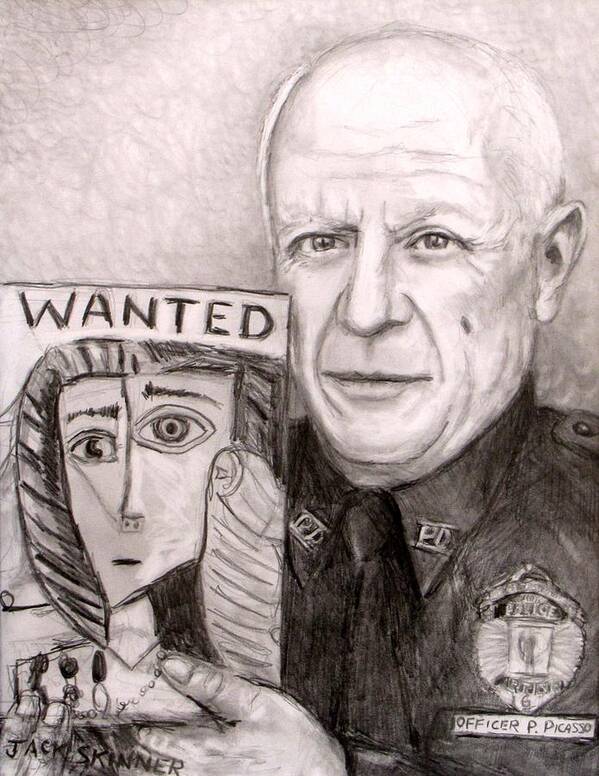 Officer Picasso Police Sketch Artist Art Print