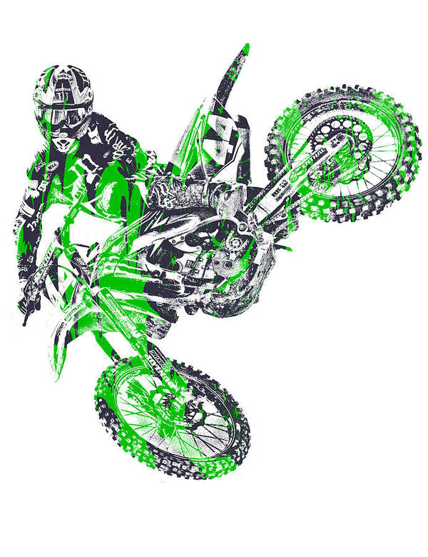 X Games Motocross Pixel Art 7 Art Print