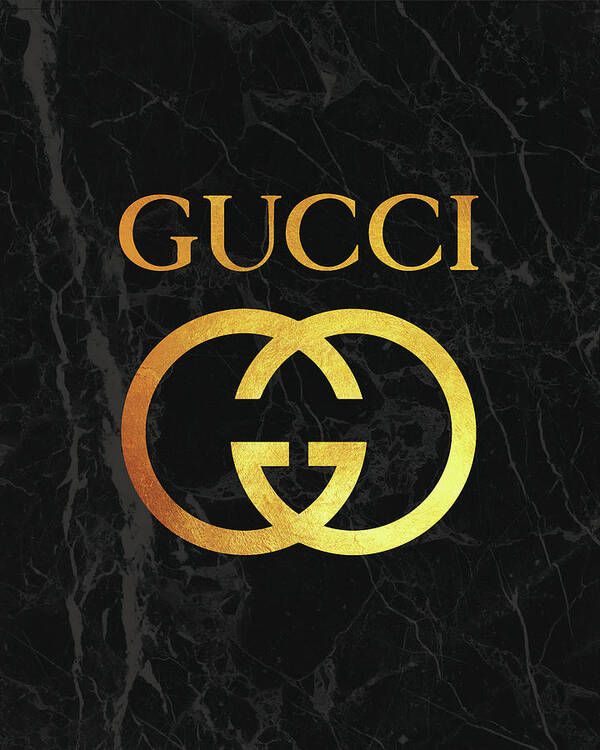 Gucci - Black And Gold - Lifestyle And Fashion Art Print by TUSCAN ...