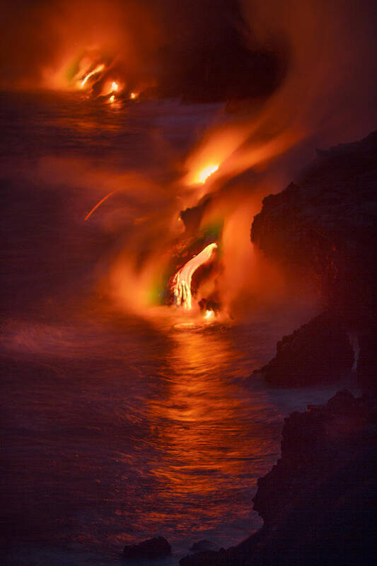 Lava Art Print featuring the photograph Dark Lava by Mike Neal